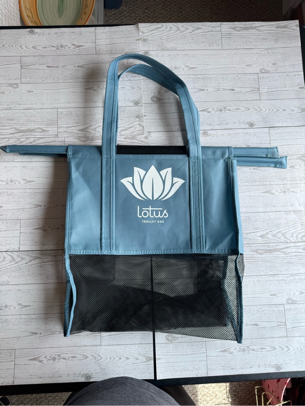 Blue Trolley Bag - Lightweight Women’s Tote Reusable Shopping Bag